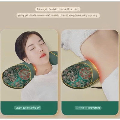  Gối Ngải Cứu Cắm Điện Làm Nóng - Giảm Đau Vai Gáy, Thư Giãn Cổ, Hương Thảo Dược - HÀNG CHÍNH HÃNG MINIIN