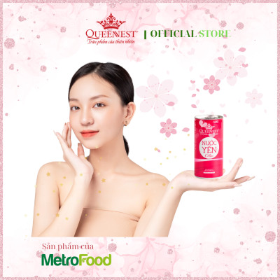 Lốc 6 Lon Nước Yến Collagen QUEENNEST (190ml x 6 LON) - Hàng Chính Hãng