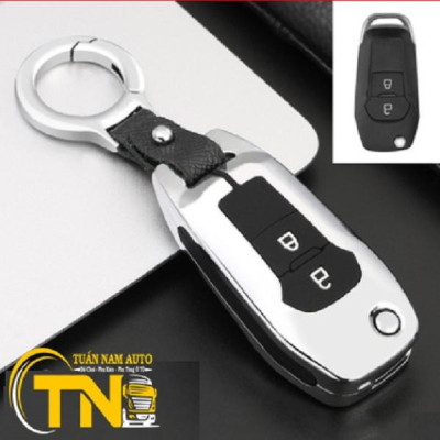 Ốp chìa khóa Ford XLS, XLT Ranger Chìa Cơ chìa gập - Áo Lót Cao Su Đen