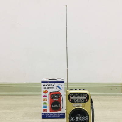 Đài Radio Mini, Đài Radio Cho Người Già Waxiba XB-881URT Cao Cấp Mp3/Usb/Thẻ Nhớ/Đèn Pin-Hàng Chính Hãng