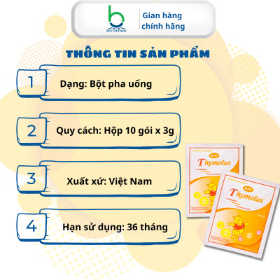Men Vi Sinh Bio Thymolus Giúp Bé Ăn Ngon, Hỗ Trợ Tiêu Hóa, Tăng Cường Đề Kháng cho trẻ từ 6 tháng