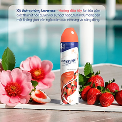 Xịt thơm phòng Lovenose, nước hoa xịt phòng hương thơm tự nhiên lưu hương lâu dài 320ml