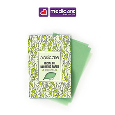 Giấy thấm dầu BASICARE trà xanh 200 tờ 1869