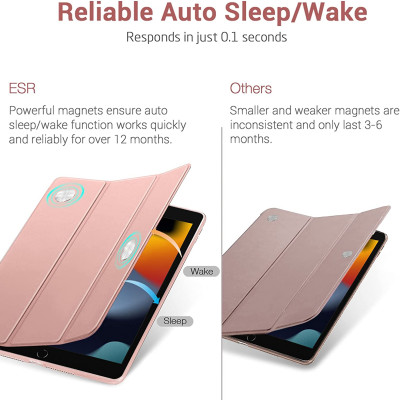 Bao da dành cho iPad Gen 9 10.2 inch 2021 ESR Rebound Slim Smart Case - Hàng Nhập Khẩu