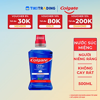 Nước Súc Miệng Colgate Ortho Với Công Thức Chuyên Biệt Cho Người Niềng Răng 500Ml