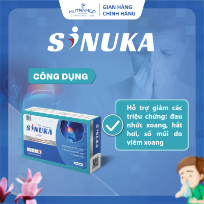 Viên uống Sinuka hỗ trợ cải thiện viêm xoang (30 viên) - Nutramed