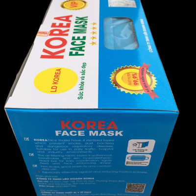 KHẨU TRANG Y TẾ KOREA, 04 LỚP (1 HỘP/50 CHIẾC/5 TÚI NILON)