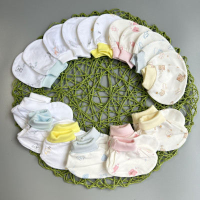 BAO TAY BAO CHÂN HỌA TIẾT CÚN CON ( VIỀN BO/ VIỀN THUN) CHO BÉ