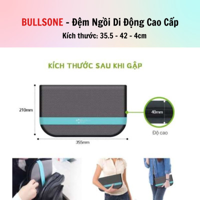 Đệm ngồi di động cao cấp Bullsone - Hàng chính hãng