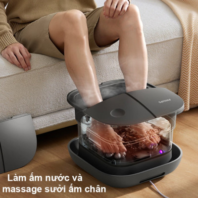 Bồn ngâm chân, kiêm máy massage chân tự động Thương hiệu Hà Lan cao cấp Philips - PPM5103F (HÀNG CHÍNH HÃNG)