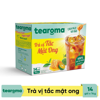 Trà Tearoma hòa tan vị Tắc mật ong hộp 196g (14 gói x 14g)
