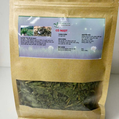 Trà cỏ ngọt - Dùng thích hợp cho người tiểu đường -  Cỏ ngọt sấy khô thơm và sạch - Gói 100g