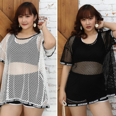 Đồ Bơi Nữ Hai Mảnh Bigsize Kèm Áo Lưới AT198 MayHomes Cho Cân Nặng 67Kg-85Kg