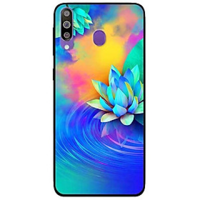 Ốp lưng dành cho Samsung Galaxy M30 mẫu Sen Xanh Vàng