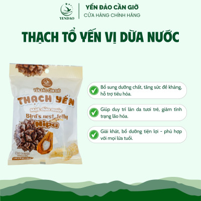 Yến Đào - Thạch Yến Vị Mật Dừa Nước, Bổ Sung Năng Lượng, Thanh Mát Mỗi Ngày