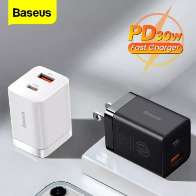 Củ sạc nhanh Baseus Super Si Pro 30W Quick Charger 1C+ 1U CCSUPP - Hàng chính hãng