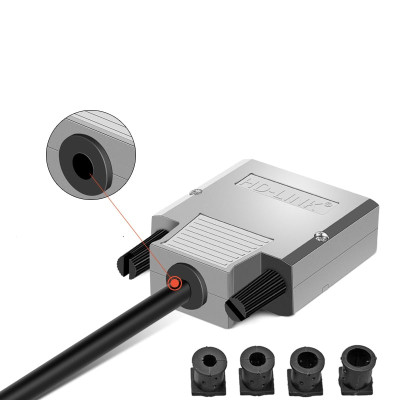 Đầu bấm cổng DB15 cái female bắt vít kèm vỏ ốp kẽm chân đồng mạ vàng 24K HD-LINK YL-JM002-15F. Hàng Chính Hãng !!!