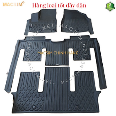 Thảm lót sàn xe ô tô Kia sedona ( 3 hàng ghế) Nhãn hiệu Macsim chất liệu nhựa TPE cao cấp màu đen