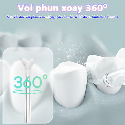 Máy Tăm Nước Cầm Tay Nikio NK-M209 - Dung Tích Lớn 360ml, Hàng Chính Hãng 