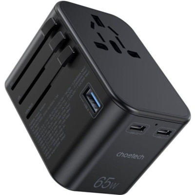 Củ sạc Choetech PD5009 du lịch đa năng công suất cao 65W (2 USB C+ 1 USB A)  (Hàng chính hãng)