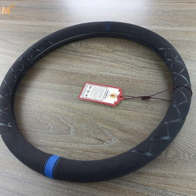 Bọc vô lăng cao cấp Macsim mã 8858 màu đen + xanh blue