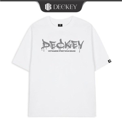 Áo Thun Cotton Unisex Nam Nữ Form Rộng DECKEY GREY