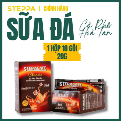 STEPPACAFE-Cà phê sữa đá truyền thống (Hộp 10 gói x20g)