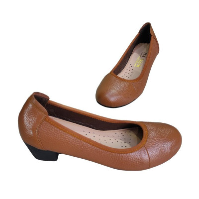 Giày Búp Bê Nữ Cao Gót HA NAM Da Bò Thật Thời Trang Cao Cấp 5cm GBBN2080