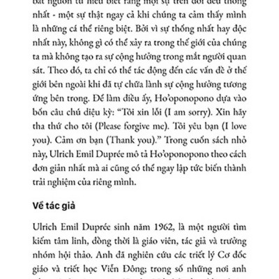 Ho’oponopono - Phục Hồi Tự Nhiên, Chữa Lành Cuộc Sống, Hoàn Thiện Cuộc Đời