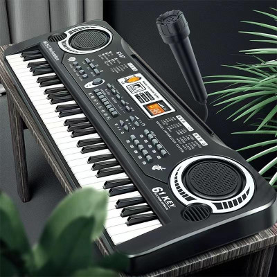 Đàn Piano 61 Phím, Kèm Mic Hát, Quà Tặng Cho Bé Vui Chơi Phát Triển Trí Tuệ