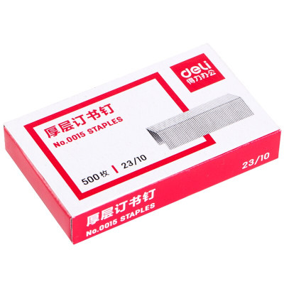 Combo 10 Hộp Ghim Dập Deli 23/10 Dập được 60 tờ Màu bạc Mã 15