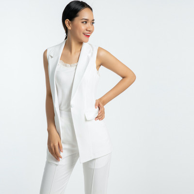 Áo Khoác Áo Ghi Lê Nữ Thời trang thiết kế Hity TOP112 (Trắng Kim Cương)