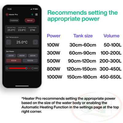 Sưởi điện tử Chihiros Heater External Pro gắn ngoài bể cá tép thủy sinh