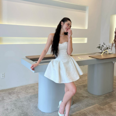 DOTTIE - Đầm mini cúp ngực vải gấm - D0556