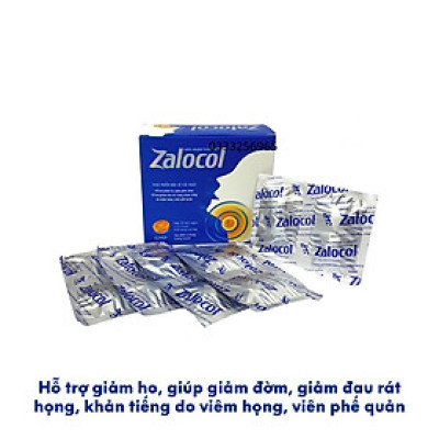 Viên ngậm thảo mộc Zalocol hỗ trợ giảm ho, giảm đờm hộp 5 vỉ x 4 viên