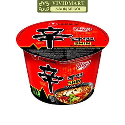 NONGSHIM - Mì tô Nongshim Shin ramyun Cay, Mì tô Shin ramyun Cay Nongshim, Mì Nongshim Shin ramyun tô (114g/tô)