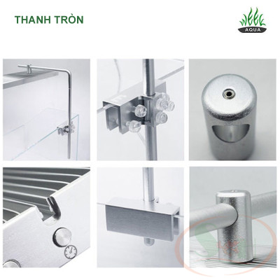 Chân treo đèn Week Aqua Stand chữ L thanh tròn / dẹt nâng đèn bể cá tép thủy sinh cảnh