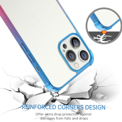 Ốp lưng chống sốc cho iPhone 13 / 13 Pro / 13 Pro Max / 14 / 14 Plus / 14 Pro / 14 Pro Max hiệu Likgus Gradient Clear - Thiết kế thời trang, chống chịu mọi va đập, gờ bảo vệ camera - Hàng nhập khẩu