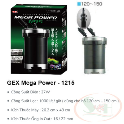 Lọc Thùng GEX Mega Power Filter Bơm Rời Cao Cấp