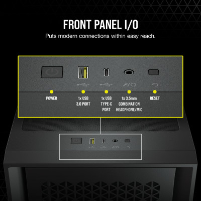 Vỏ Case Máy Tính Corsair 4000D AIRFLOW Black - Hàng Chính Hãng