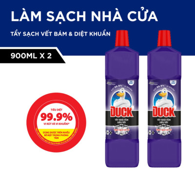Combo 2 Chai Tẩy Rửa Nhà Tắm DUCK Siêu Tẩy Pro 900mlx2