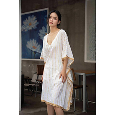 Đầm Trắng Cánh Dơi Cotton Isla Bonita