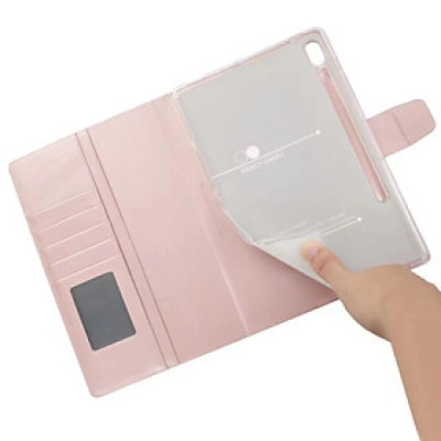 Bao da dành cho Samsung Galaxy Tab S9 Ultra dạng ví có ngăn đựng thẻ, đựng tiền, quai gập hãng HanMan - hàng nhập khẩu