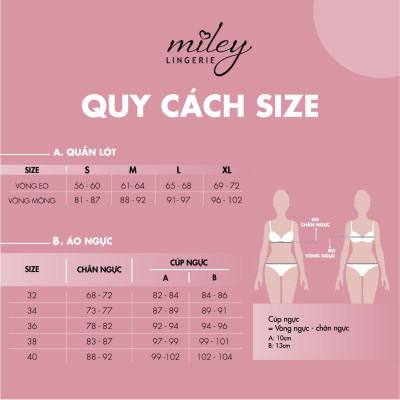 Bộ Áo Cúp Ngang và Quần Lót Nữ Thun Lạnh Miley Lingerie BRM02202_FMM0205
