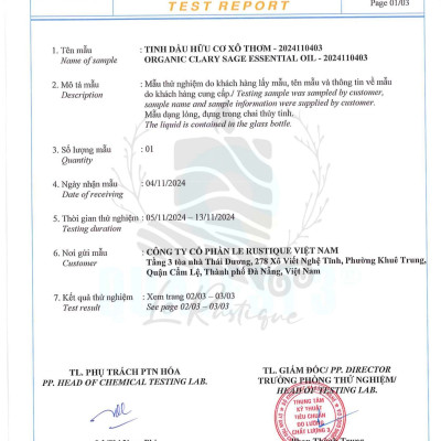 Tinh Dầu Xô Thơm (Đơn Sâm) - 100% Nguyên Chất Hữu Cơ - Le Rustique - Tinh Dầu Bản Địa Pháp