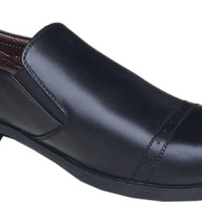 Giày tây nam Trường Hải không dây da bò  thật màu đen mềm mại đế cao su không trơn may chắc chắn GT810