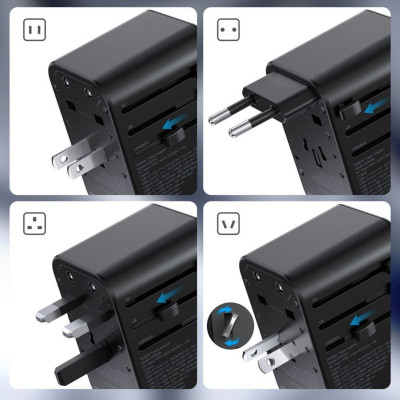 Củ sạc Choetech PD5009 du lịch đa năng công suất cao 65W (2 USB C+ 1 USB A)  (Hàng chính hãng)