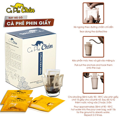 Cà Phê Chồn phin giấy Cocoa Indochine (Hộp 5 Gói x 15g)