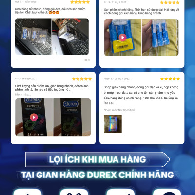 Bộ 2 hộp bao cao su Durex Pleasuremax gân gai, size 56mm, 12 bao/hộp