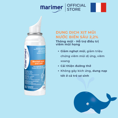 Xịt Mũi Nước Biển Sâu Marimer - Thông Mũi, Giảm Nghẹt Mũi, Hỗ Trợ Viêm Mũi [100ml] - 7201C